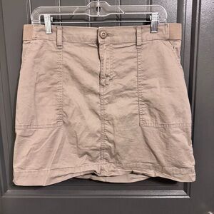 Lee Khaki Mini Skirt with Shorts Underneath